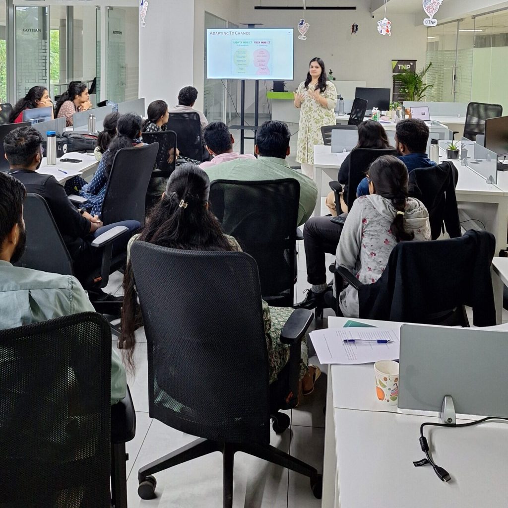 tnpworkshop Sruthi Ravindran facilitating a workshop - The Happy Space